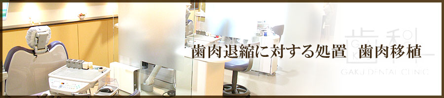 歯肉退縮に対する処置、歯肉移植
